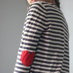 Heart Elbow Patch Cardigan